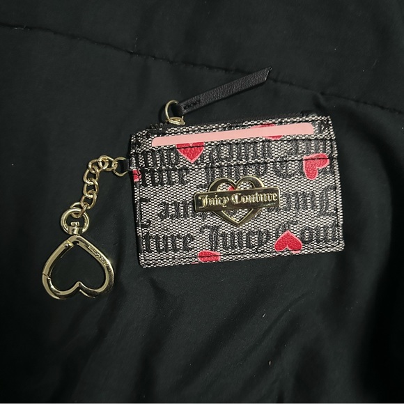 juicy couture valentine\'s day heart bag and wallet set